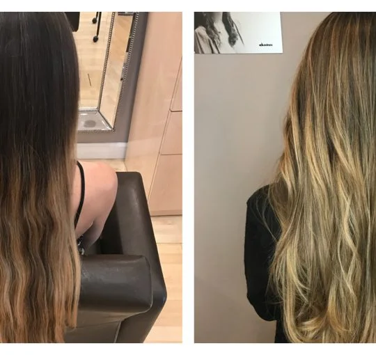 Balayage / Toner / Haircut and Blow-dry